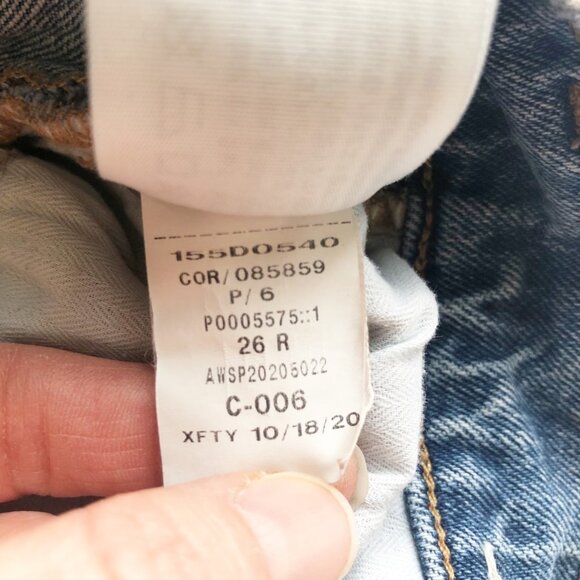 ABERCROMBIE High Rise Mom Jeans Ripped Distressed Straight Leg Womens 26 - Picture 7 of 11